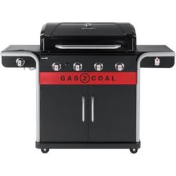 Char-Broil Kombigrill Hybrid Gas2Coal 2.0 440, 4-Brenner mit Seitenbrenner und Ablage