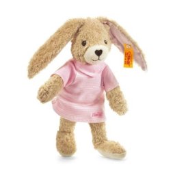 Steiff Kuscheltier Hoppel Hase, rosa, Enthält Bio-Baumwolle