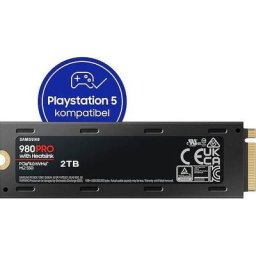 Samsung 980 PRO Heatsink 2TB interne SSD (2 TB) 7000 MB/S Lesegeschwindigkeit, Playstation 5 kompatibel