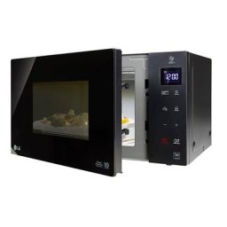 LG Mikrowelle MH 6535 GIS, Grill, 25 l, Smart Inverter Technologie, echte Glasfront