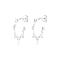 Elli Paar Ohrstecker Creole Geo Look Basic Kugeln Blogger 925er Silber