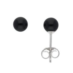 Adelia´s Paar Ohrhänger 925 Silber Ohrringe Ohrstecker Ø 5,4 mm, mit Onyx Silberschmuck für Damen
