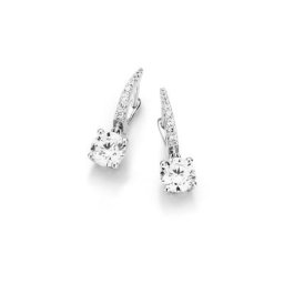 GIORGIO MARTELLO MILANO Paar Creolen oval mit Zirkonia, Silber 925