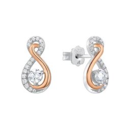 Amor Paar Ohrstecker Infinity, 2022417 (2-tlg), mit Zirkonia