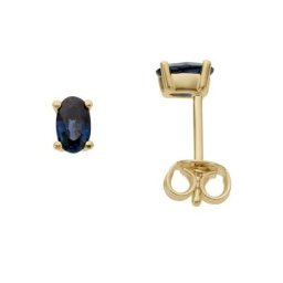 Firetti Paar Ohrstecker Oval, mit Saphir