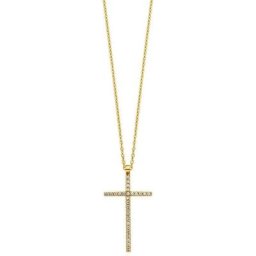 Julie Julsen Kette mit Anhänger KREUZ, JJNE01024.1, JJNE01024.2, JJNE01024.3, mit Zirkonia (synth)