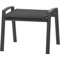 Siena Garden Gartenlounge-Hocker Savina (1 St), Alu, Textilbezug, schwarz