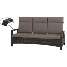 Siena Garden Gartenlounge-Set Corido, (Set, 9-tlg), bestehend aus 2 Sesseln, 1 Sofa, 1 Tisch und 5 Auflagen