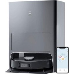 ECOVACS Nass-Trocken-Saugroboter DEEBOT X1 OMNI, 5000PA, Zwei rotierende Mops, OMNI Reinigungsstation, Schwarz/Silber