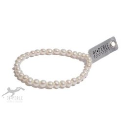 DI PERLE Perlenarmband Damen Perlenschmuck Süsswasser Perlen Armband (19 cm), Damen Perlenschmuck