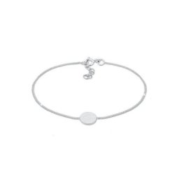 Elli Armband Kreis Plättchen Matt Basic Geo 925 Silber