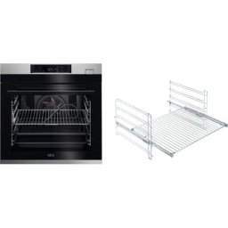 AEG Einbaubackofen Serie 8000 BSE78228BM 944 188 656, mit Vollauszug, Steam Clean