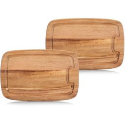 Zeller Present Schneidebrett, Akazienholz, (Set, 2-St), mit Saftrille