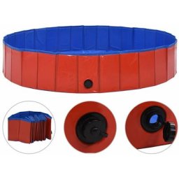Hundepool Faltbar Rot 160 x 30 cm pvc Vidaxl Rot
