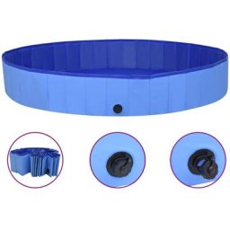 Hundepool Faltbar Blau 200x30 cm pvc Vidaxl Blau