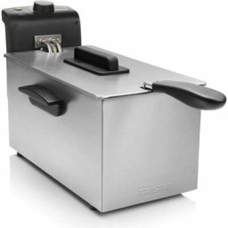 Kaltzonen Fritteuse Edelstahl mit Deckel, 2000 Watt, 3 Liter