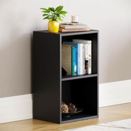 Oxford 2 Tier Cube Bücherregal Regal Lagerung Einheit, Schwarz