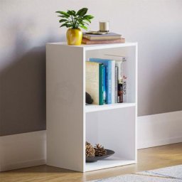 Oxford 2 Tier Cube Bücherregal Regal Lagerung Einheit, Weiß