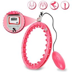 Swanew - 24 Teile Smart Hula Hoop mit Zähler Körperhaltung verbessern Einstellbar 1.2kg