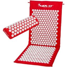 Akupressurmatte mit Kissen 130x50, rot - Movit