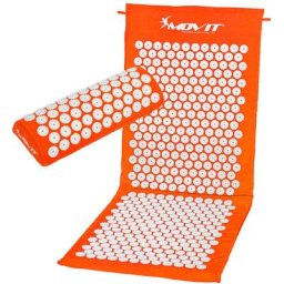 Akupressurmatte mit Kissen 130x50, orange - Movit