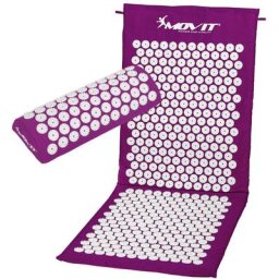 Akupressurmatte mit Kissen 130x50, violett - Movit