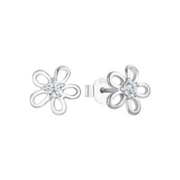 Amor Paar Ohrstecker Flowers, 2016912 (2-tlg), mit Zirkonia