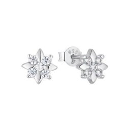 Amor Paar Ohrstecker Flower-Star, 2029318 (2-tlg), mit Zirkonia