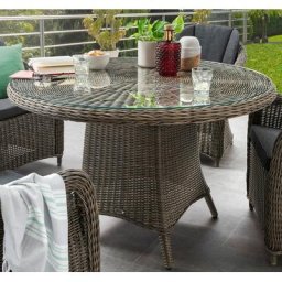 Destiny Gartentisch LUNA, 2-tlg., Polyrattangeflecht, mit aufgelegter Glasplatte