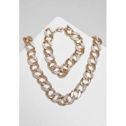 URBAN CLASSICS Schmuckset Accessoires Basic Diamond Necklace And Bracelet Set (1-tlg)