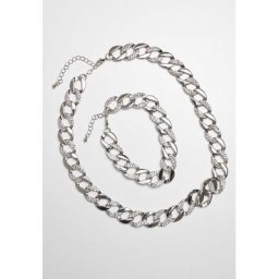 URBAN CLASSICS Schmuckset Accessoires Basic Diamond Necklace And Bracelet Set (1-tlg)