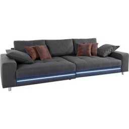 Nova Via Big-Sofa, wahlweise mit Kaltschaum (140kg Belastung/Sitz) und RGB-Beleuchtung