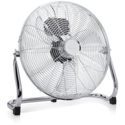 Bodenventilator in Chrom, Ø 40cm, 70 Watt, 3 Leistungsstufen, 130° Winkel
