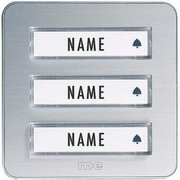KTA-3 a/s Klingelplatte mit Namensschild 3fach Silber 12 V/1 a - M-e Modern-electronics