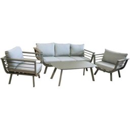 Garden Pleasure Garten-Essgruppe ELIA, (9-tlg), mit bequemer Polsterung