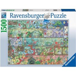 Ravensburger Puzzle Zwerge im Regal, 1500 Puzzleteile, Made in Germany, FSC® - schützt Wald - weltweit