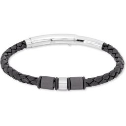SAVE BRAVE Armband Edelstahl, Leder Armbänder & Armreife Herren
