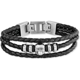 SAVE BRAVE Armband Edelstahl, Leder Armbänder & Armreife Herren