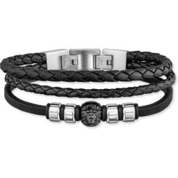 SAVE BRAVE Armband Edelstahl, Leder Armbänder & Armreife Herren