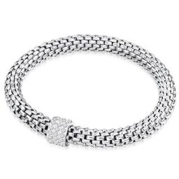 Rafaela Donata Armband Edelstahl Glas in Silber Armbänder & Armreife Damen