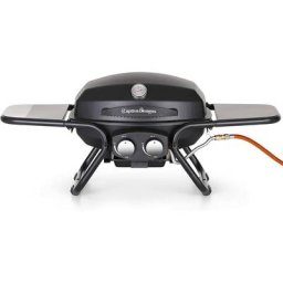Gasgrill 2 brenner, 4kW, Tischgrill mit Abdeckhaube und Grill-Thermometer, Gasgrill Klein mit