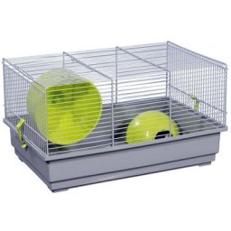 Hamsterkäfig mit Haus grau Nagerkäfig Mäusekäfig Zubehör Haus Hamster Nager Kleintier Käfig