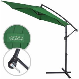 Ampelschirm rostfreies Aluminium Sonnenschirm ø 330cm inkl. Windsicherung Ständer Kurbel schwenkbar