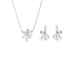 Swarovski Schmuckset Volta Set, Schleife, 5660118 (Set, 3-tlg), mit Swarovski® Kristallen