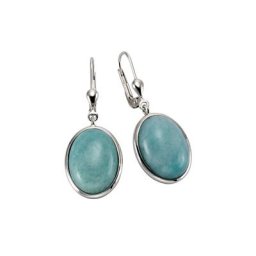 Zeeme Paar Ohrhänger 925/- Sterling Silber Amazonit