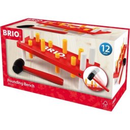 BRIO® Steckspielzeug Klopfbank, rot, FSC®- schützt Wald - weltweit