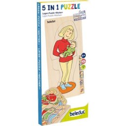 beleduc Konturenpuzzle Lagen Puzzle - Mutter, 28 Puzzleteile