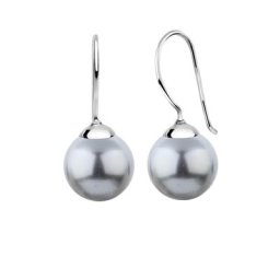 Nenalina Nenalina Ohrringe Hänger Basic Synthetische Perle 925 Silber Damen