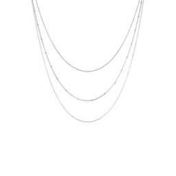 Elli Elli Halskette 3-reihig Ketten-Mix Layering Look Basic 925 Silber Damen