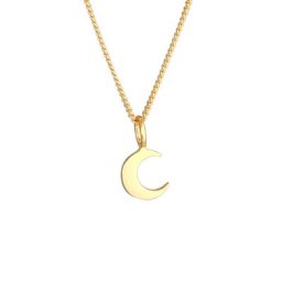 Elli Elli Halskette Mond Halbmond Astro Basic Panzerkette 925 Silber Ketten Damen